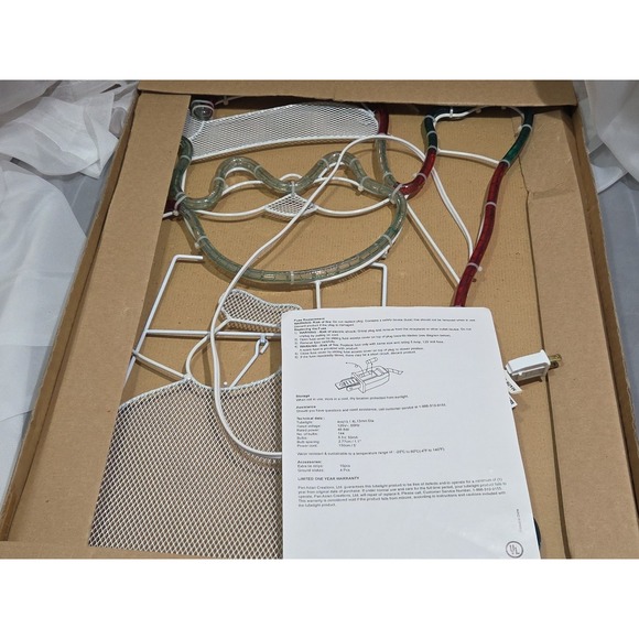 Star Glow Tubelight Decor Santa Display 29" Vtg Rare 2002 Pan Asian Creations - Picture 14 of 16